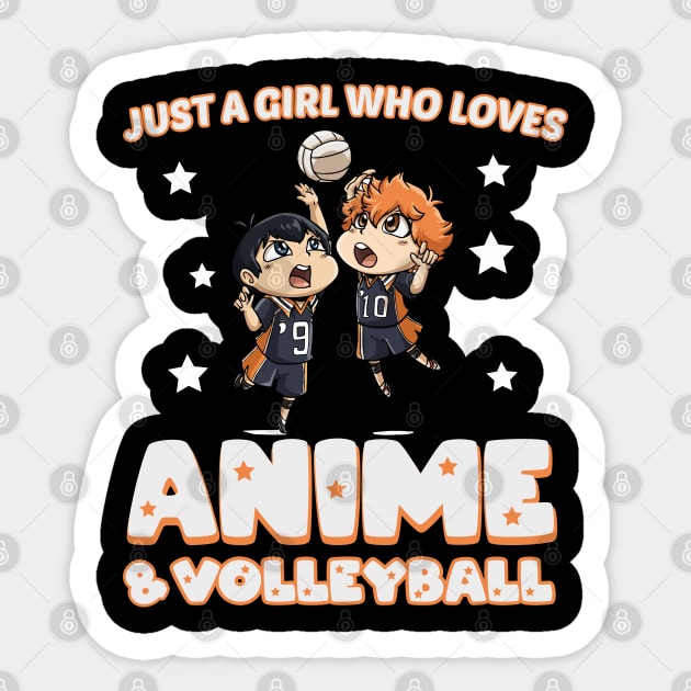 Just a girl who loves anime and volleyball - chibi anime Sticker by artdise